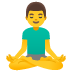 🧘‍♂️ man in lotus position display on Google